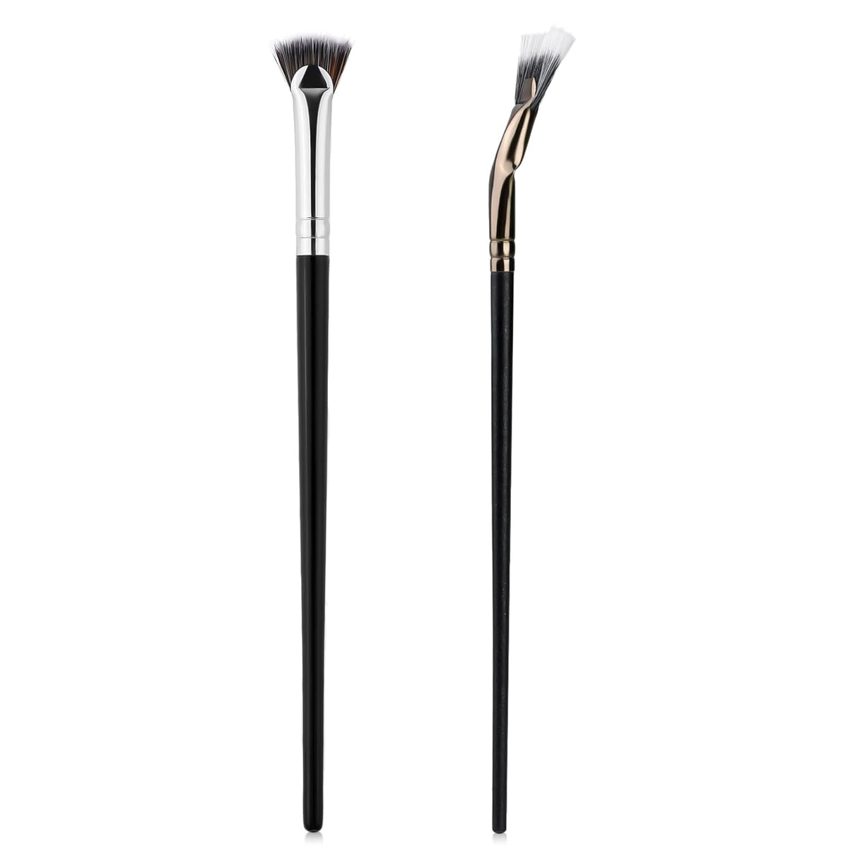 2Pcs Folding Angle Scalloped Lash Brush Multifunctional Fan Shaped Lashes Wand New Angled Eyelash