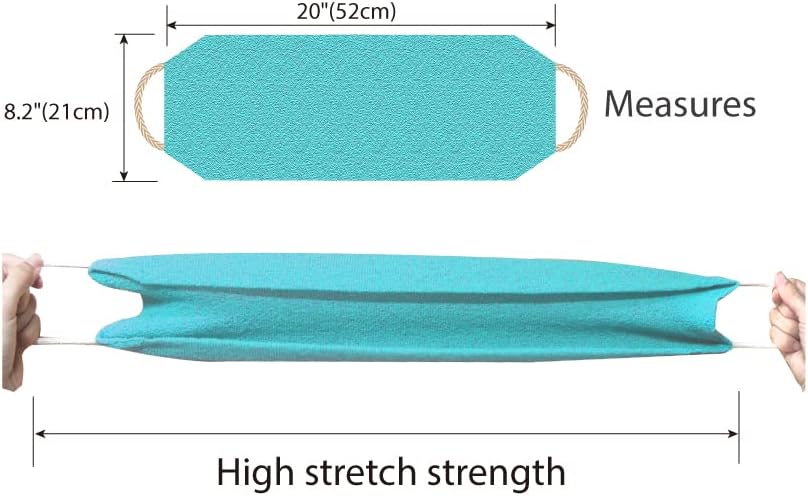 Evridwear Exfoliating Back Scrubber with Handles Two Sides for Body Shower Deep Cleans Skin