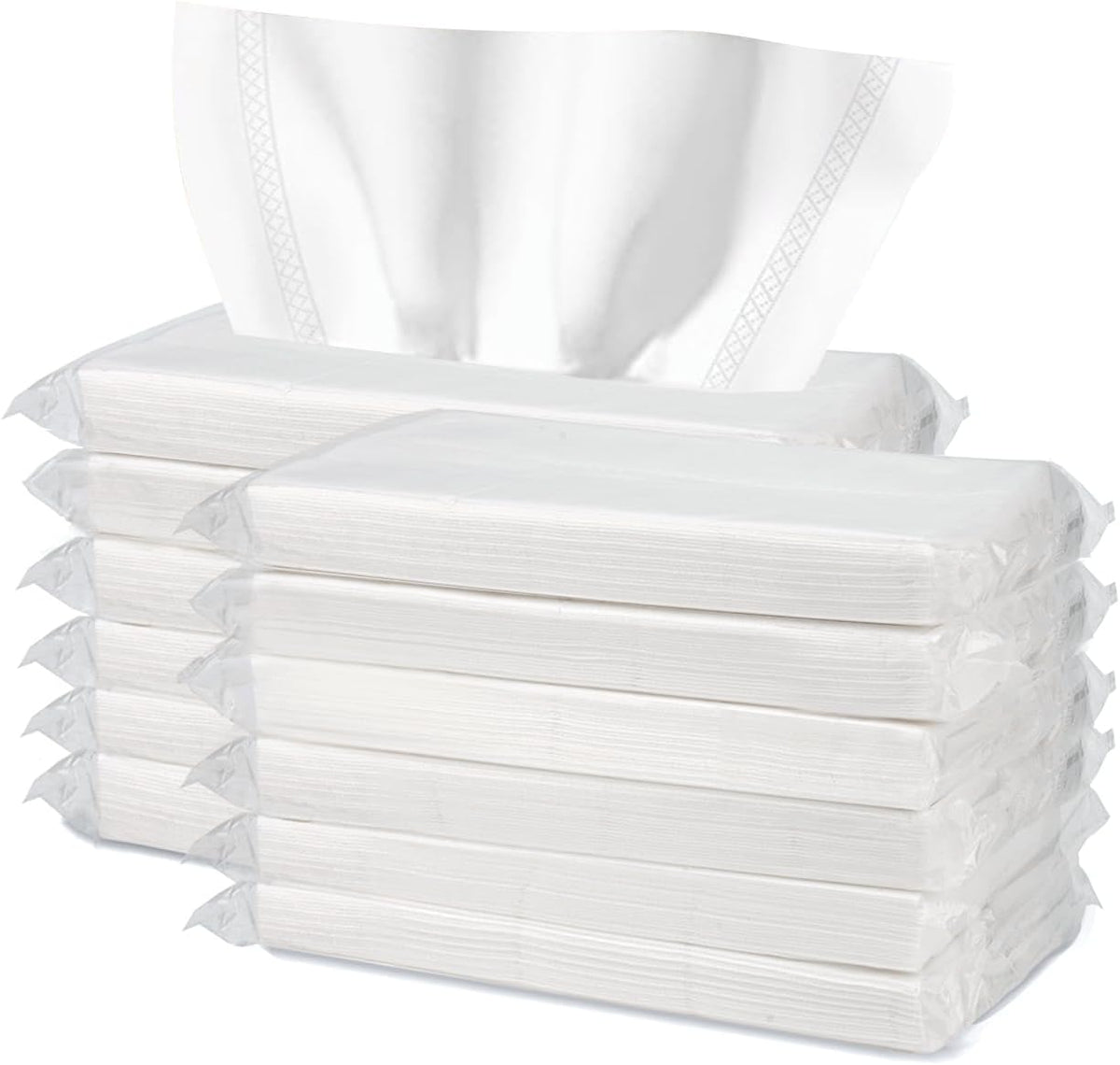 Car Tissue Refill, 12 Packets 600 Sheets, Disposable Soft Facial Tissues, Travel Size Pack for Car