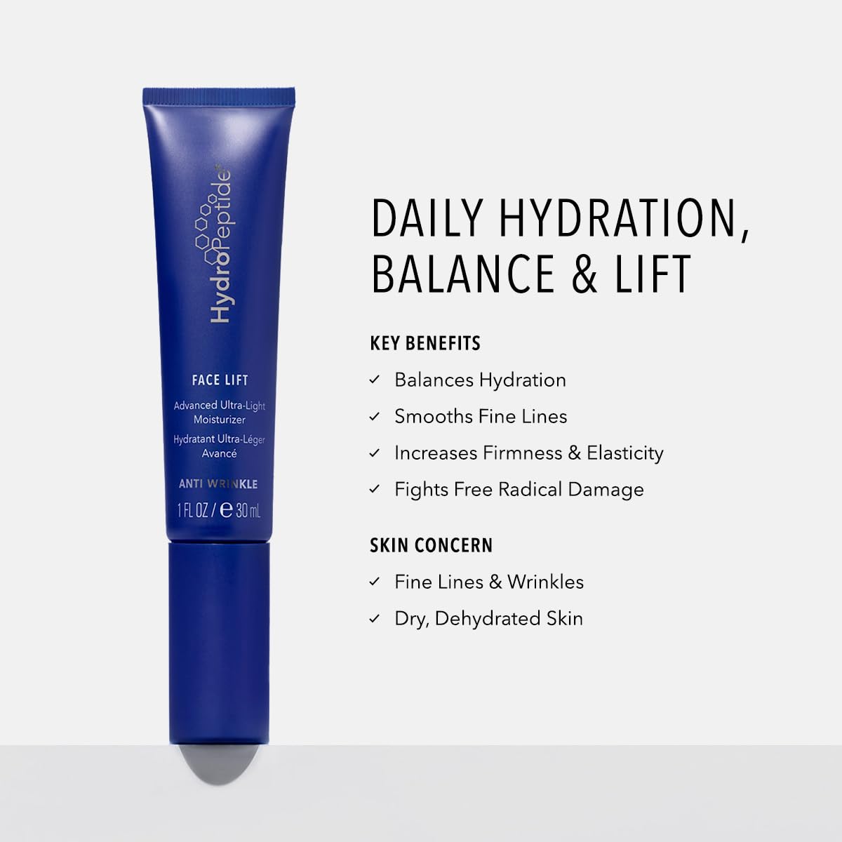 HydroPeptide Face Lift, Advanced Ultra-Light Moisturizer, Balances Hydration and Age-Preventing, 1