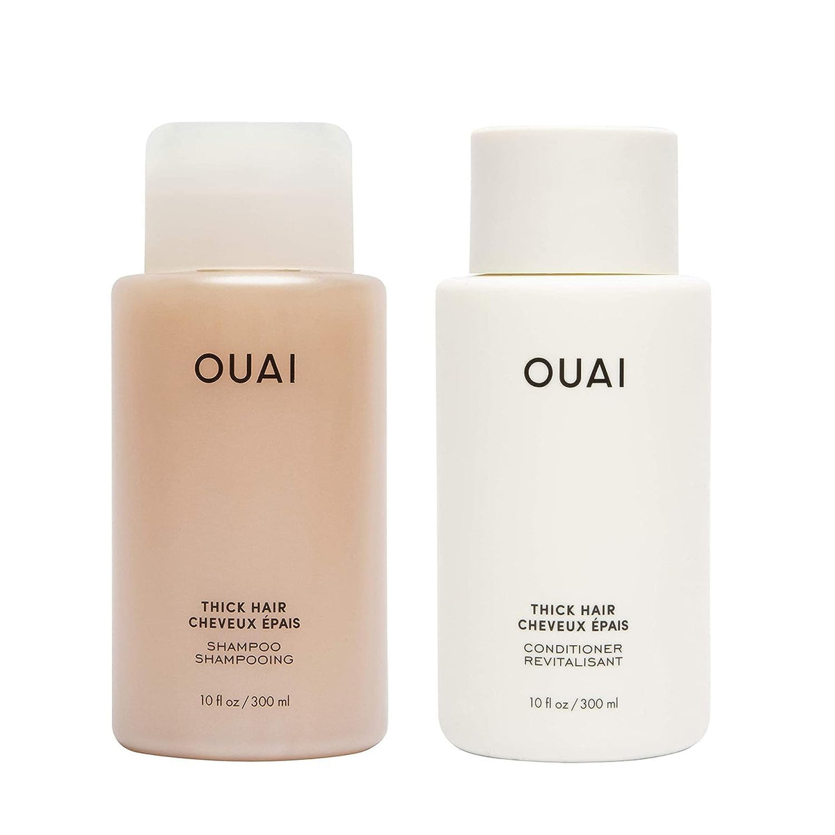 OUAI Thick Shampoo and Conditioner Set - Sulfate Free Shampoo and Conditioner for Thick Hair - Made