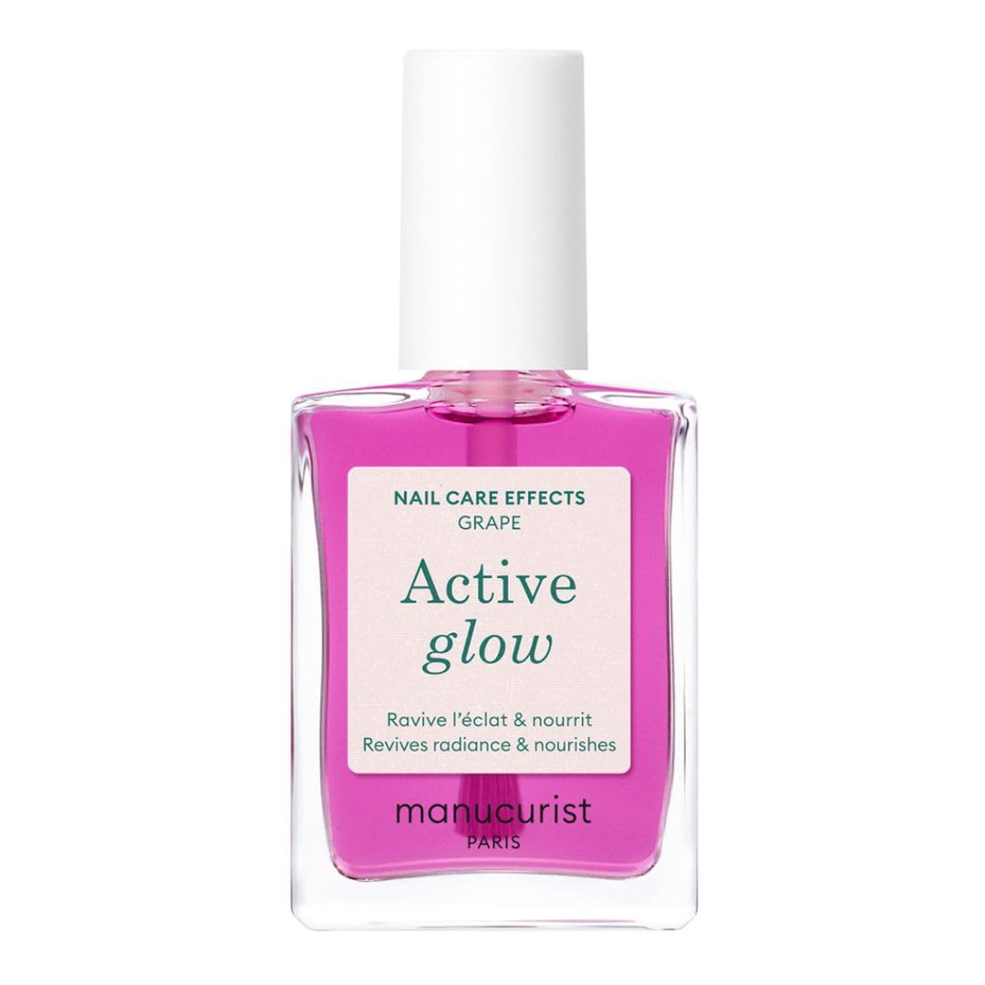 Manucurist Active Glow Grape All-in-One Perfecter Nail Polish & Care - No Lamp - Vegan & Made in