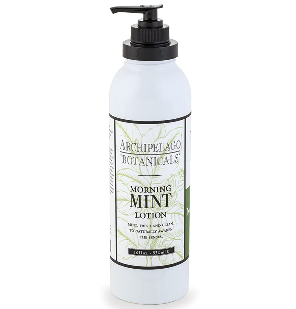 Archipelago Botanicals Morning Mint Lotion, Mint Moisturizing Body Lotion for Sensitive Skin