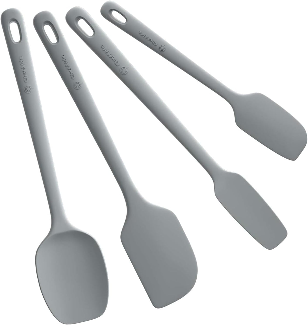 4 Pieces Silicone Spatula Set, Food Grade Rubber Spatula, Upgrade Strong Handle with Ergonomic