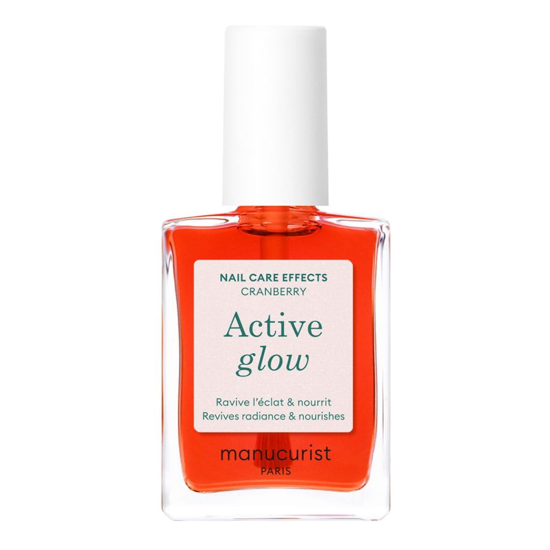 Manucurist Active Glow Cranberry All-in-One Perfecter Nail Polish & Care - No Lamp - Vegan & Made