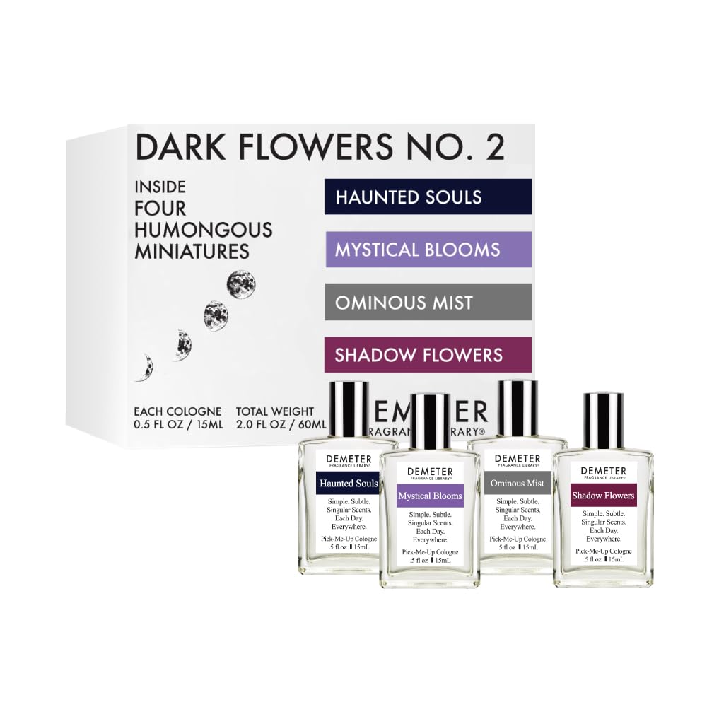 DEMETER Dark Flowers No. 2 Humongous Miniature Set of 4 Colognes, Haunted Souls - Mystical Blooms