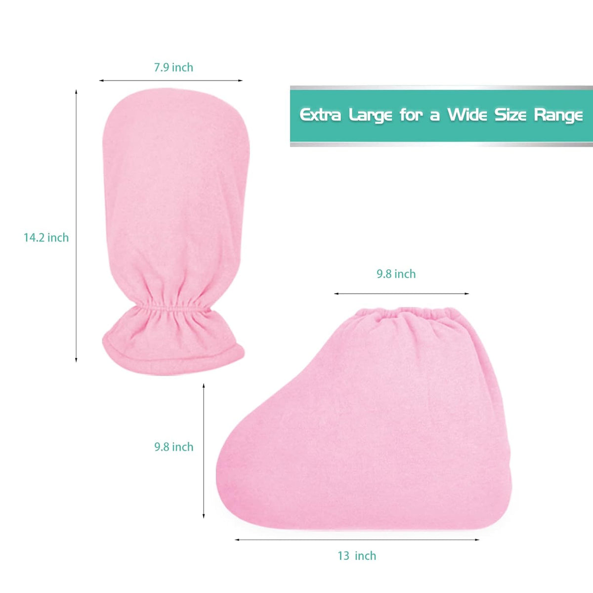Paraffin Wax Bath Terry Cloth Gloves & Foot Liners, Paraffin Wax Machine Heated SPA Mittens Foot