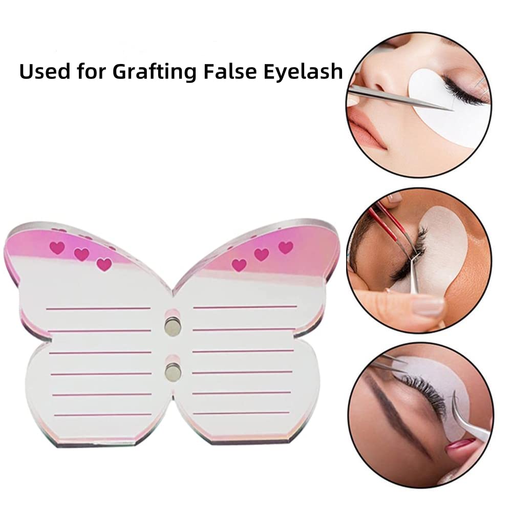 Grafting False Eyelash Acrylic Extension Pallet, Eyelash Extension Tweezers Plate Pad Makeup
