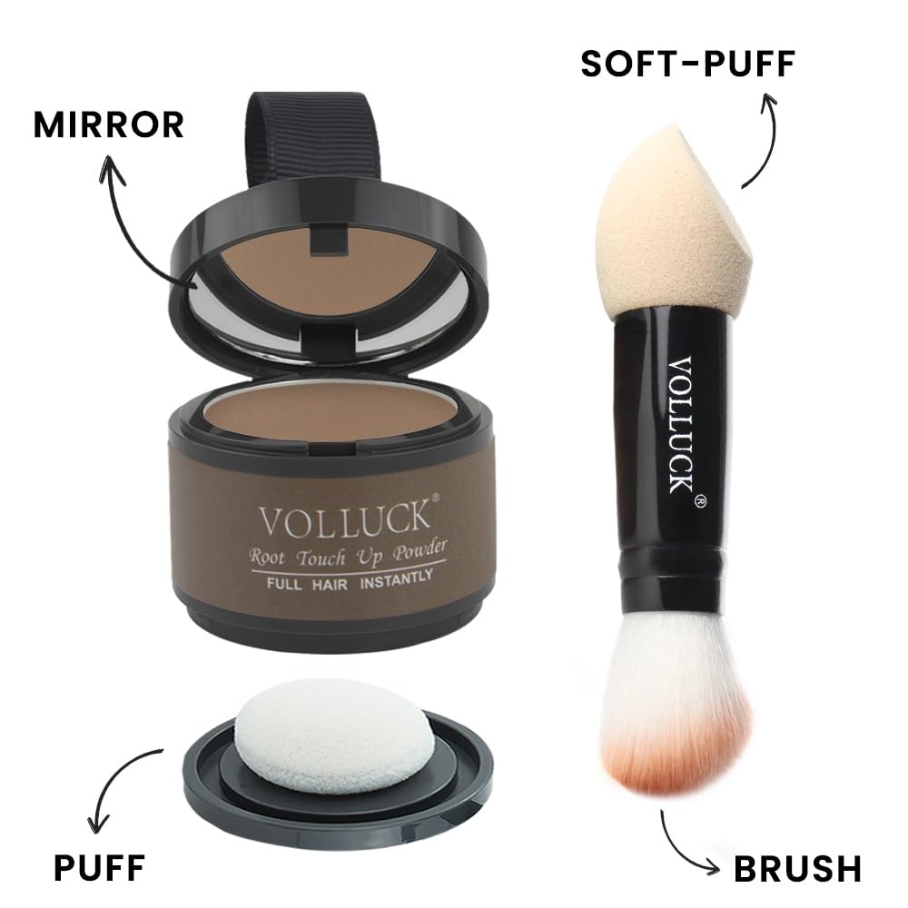 Root Touch Up Hair Powder, Instantly Gray Hair Root Cover Up Hairline Powder, Hair Concealer For