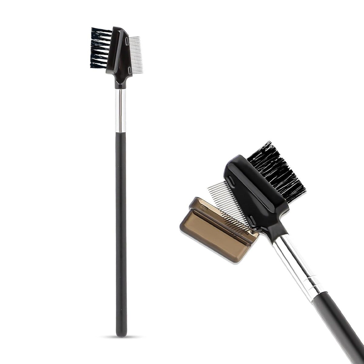 Metal Eyelash Comb Separator Eye Brow Brush Comb Resuable Double-Sided Eyebrow Brush Eye Brow