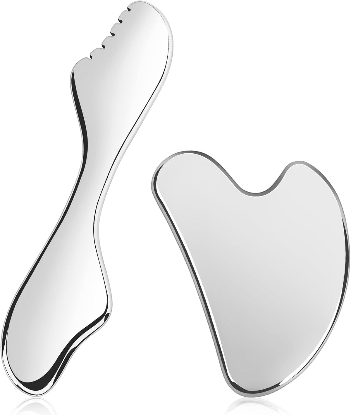 2Pcs Gua Sha Facial Tools Set,Guasha Massage Tool for Face&Body, Manual Massage Tool for Lymphatic
