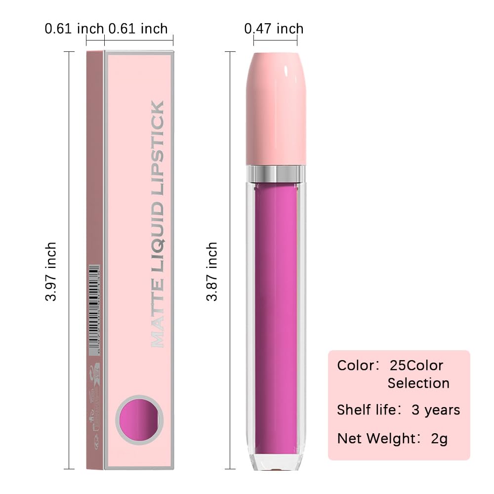 BINGBRUSH Super Matte Longwear No-Budge Stay On Smudge Proof Liquid Lipstick Long Lasting Makeup