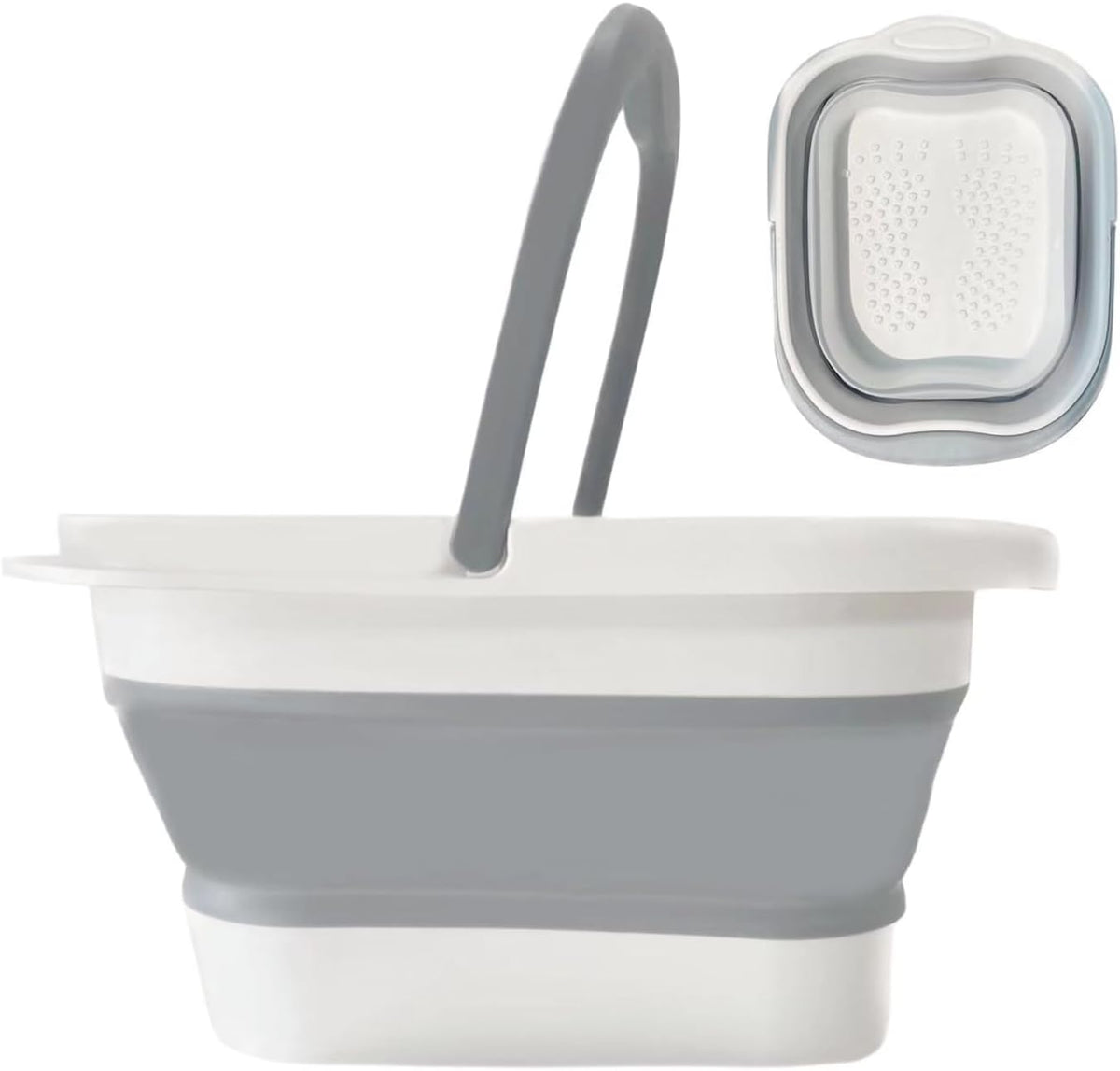 Collapsible Pedicure Foot Spa Bath Massager for Dry Cracked Feet, Feet Soaking Tub with Massage