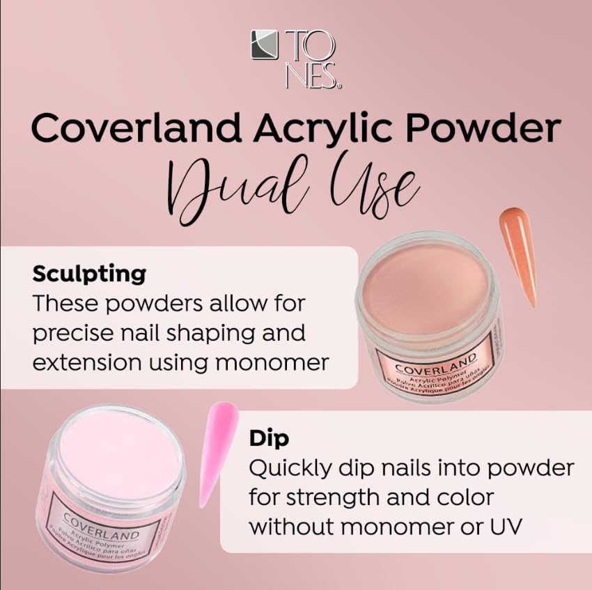 Tones Coverland Acrylic Powder | Dream House | 1.5 Oz | Limited Edition for Nail Design | Sculpting