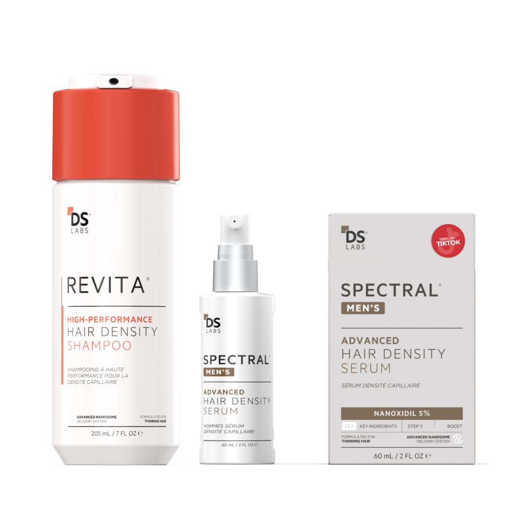 DS Labs Revita Shampoo & Spectral Men’s Serum Kit – Scalp First Cleanse & Lightweight Leave-In for