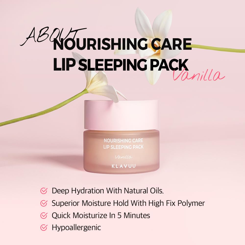 Klavuu Lip Mask Sleeping Pack (0.7oz) – Overnight Deep Hydrating Korean Lip Balm Treatment for Very