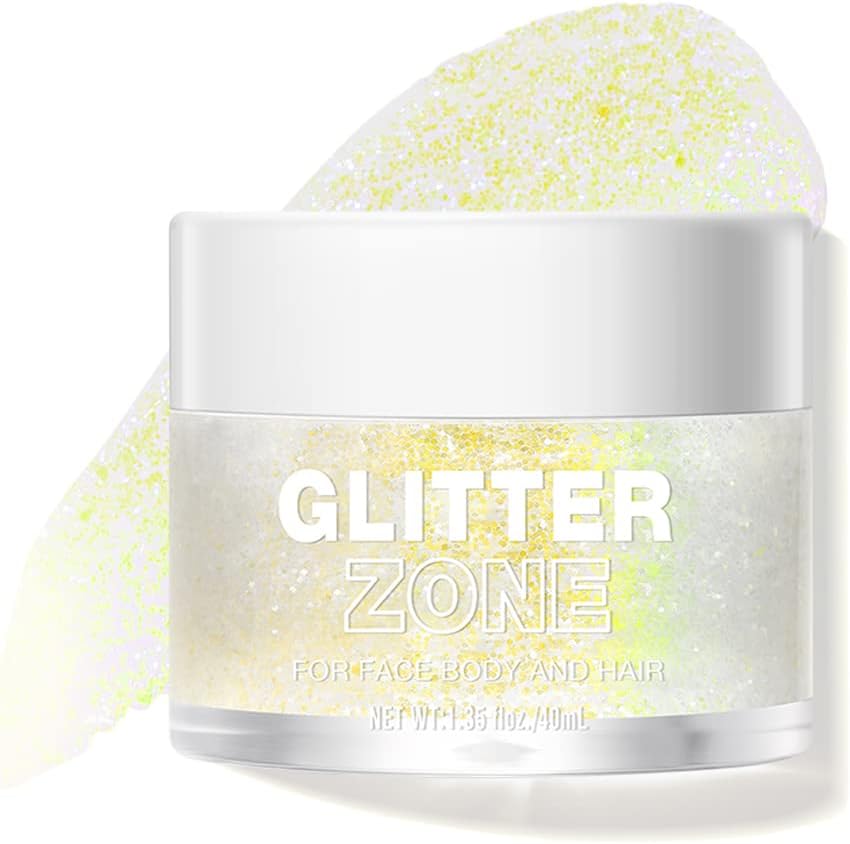 LANGMANNI Holographic Body Glitter Gel for Body, Face, Hair and Lip.Color Changing Glitter Gel