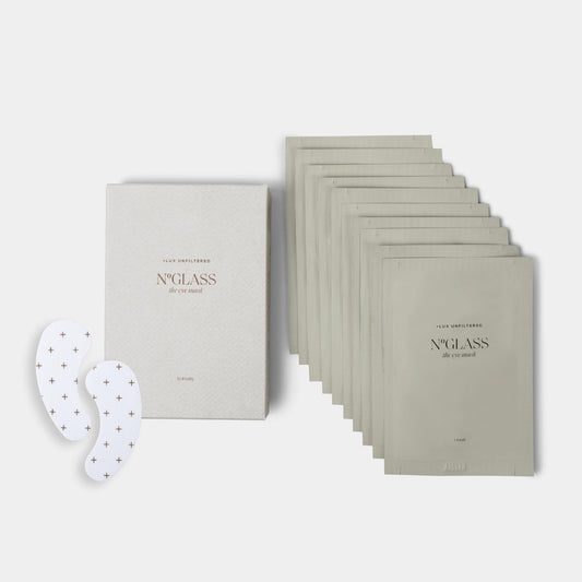 + Lux Unfiltered Cooling Under Eye Patches - Anti-Slip Caffeine Infused Korean Eye Mask - Reduces