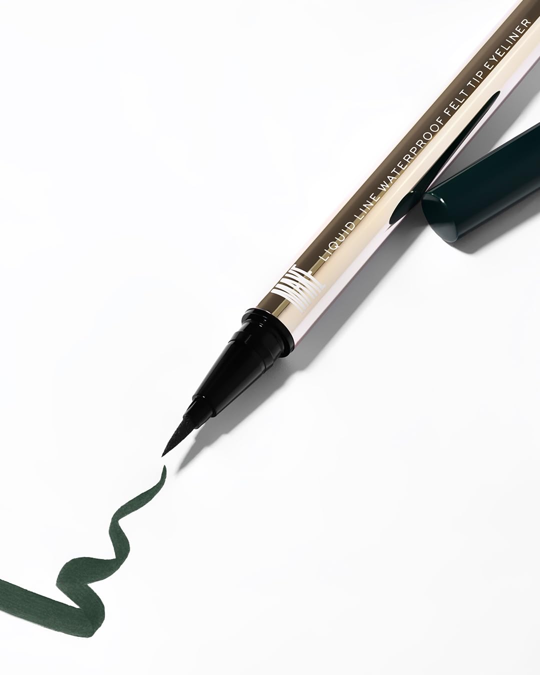 MAKE Beauty Liquid Line Waterproof Liquid Eyeliner Pen. Smudge-Proof Felt Tip for Precise