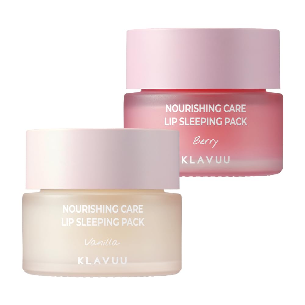 Klavuu Lip Mask Set (2PCS) – Overnight Deep Hydrating Korean Lip Balm Treatment for Very Dry
