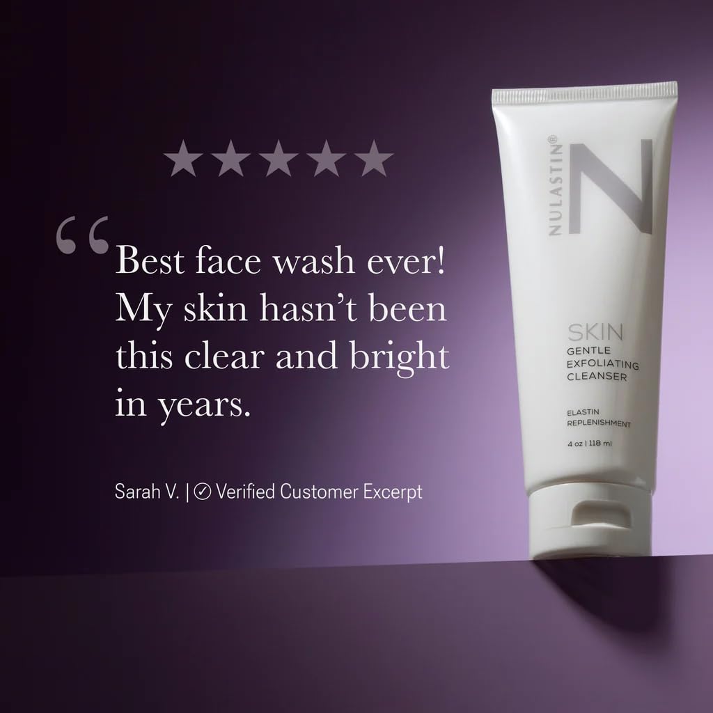 NULASTIN Gentle Exfoliating Face Wash for Women & Men - SKIN Facial Cleanser - Sulfate-Free