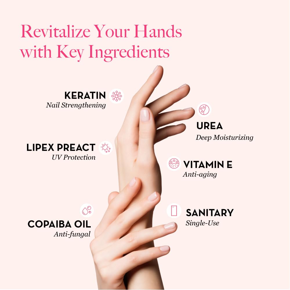 Bodipure All-In-1 Moisturizing Hand Mask Gloves – Keratin & Vitamin E Treatment for Dry Cracked