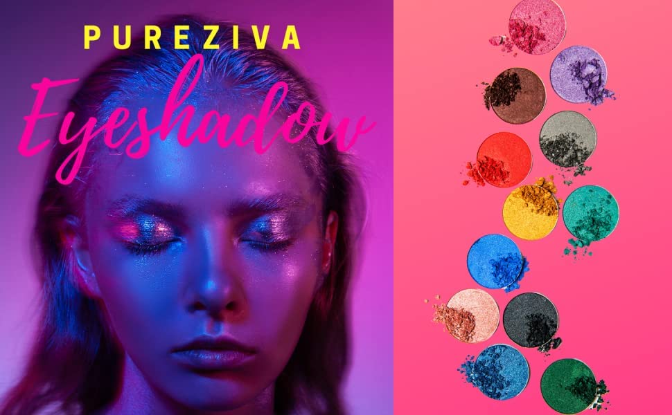Mardi Gras Shimmering Purple Pink Violet Pressed Powder Single Vegan Eyeshadow; Talc, Paraben &
