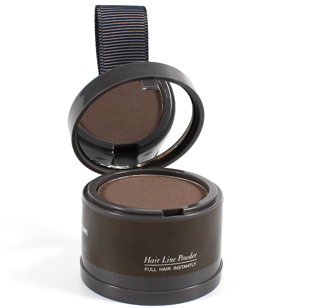 Hairline Powder (Medium Brown) - Instantly Cover Gray Roots, Hair Touch-Up, Hair Color Shadow for