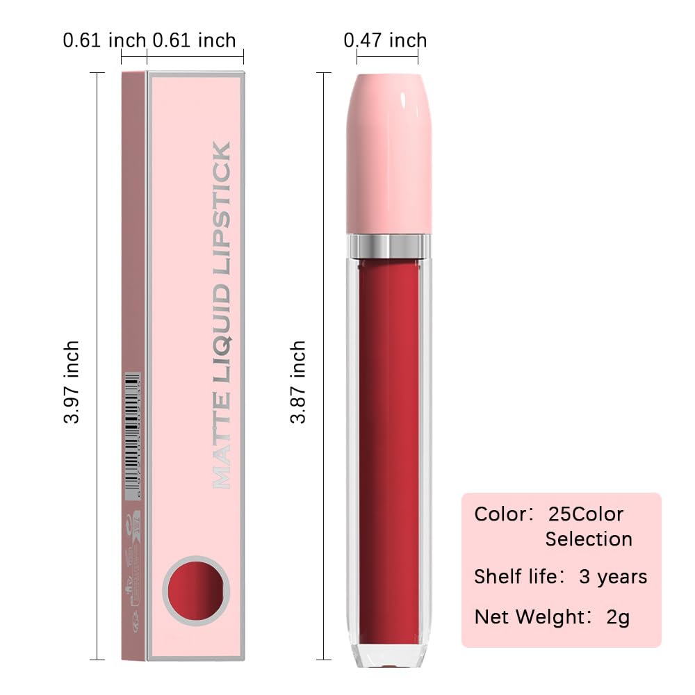 BINGBRUSH Super Matte Longwear No-Budge Stay On Smudge Proof Liquid Lipstick Long Lasting Makeup