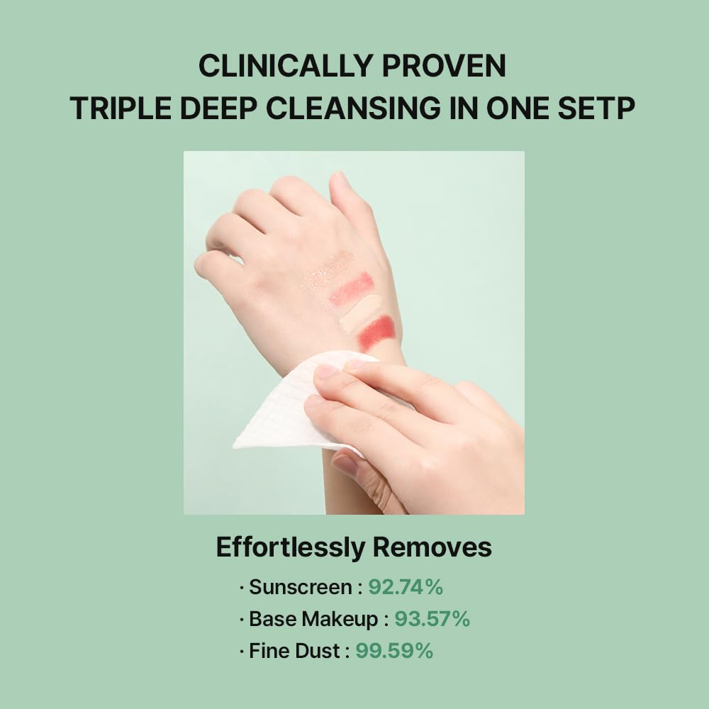 NEEDLY Mild Cleansing Pad, Makeup Remover for Sensitive Skin, Triple Deep Cleansing, Barrier Care