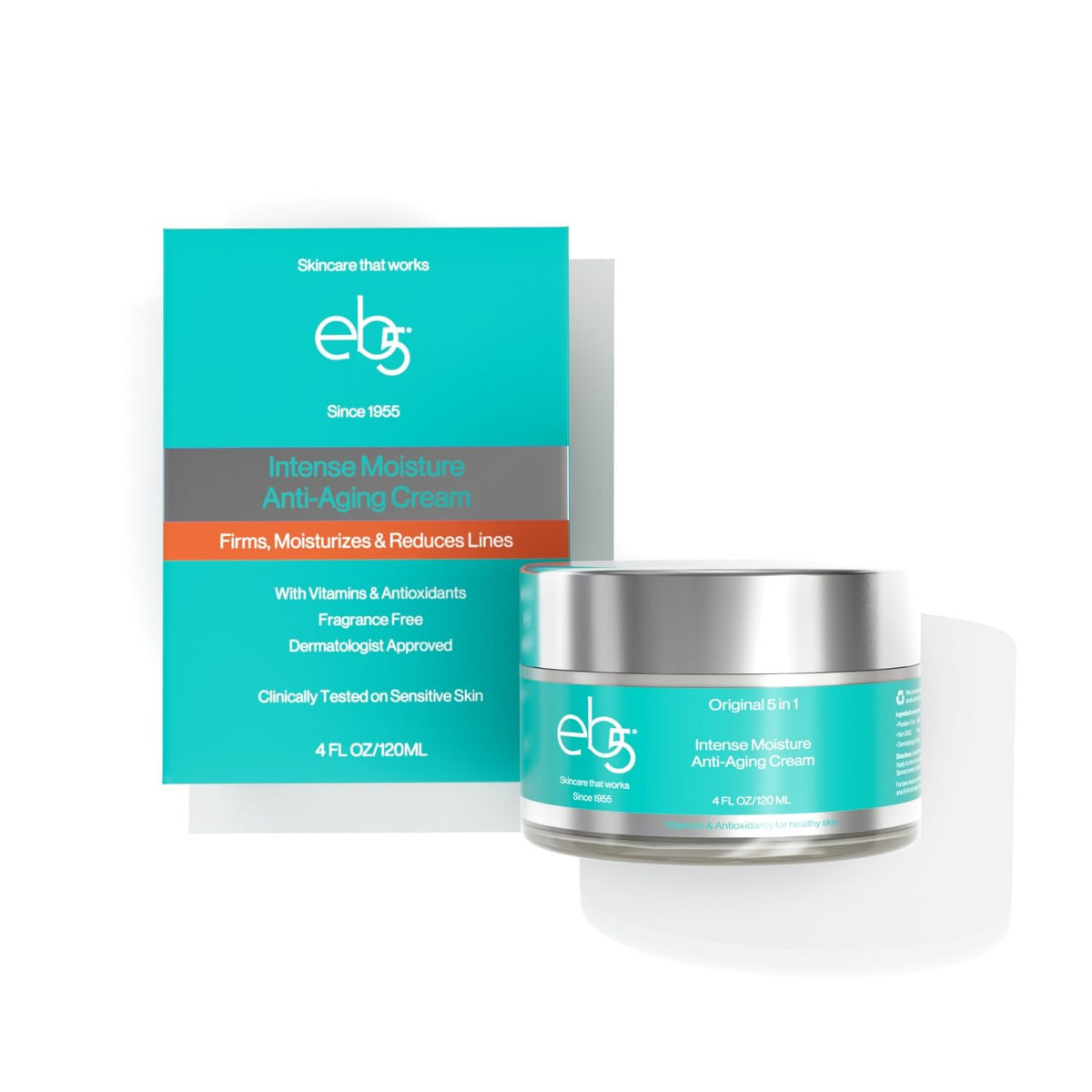 eb5 Intense Moisture Anti Aging Moisturizer Face and Neck Cream- Tone & Tighten Skin with Retinol