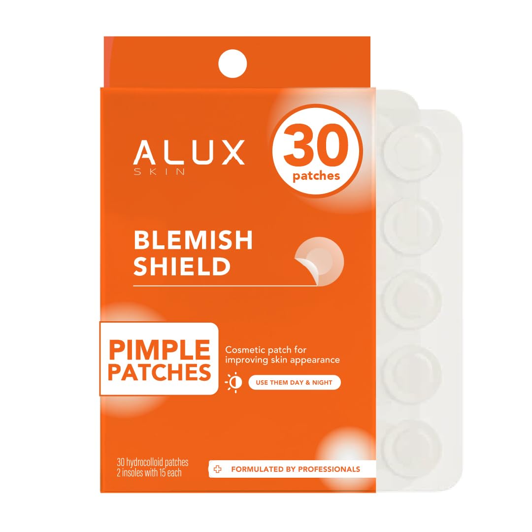 ALUX Skin Pimple Patches for Face, 30 Unit, Hydrocolloid Skin Care Acne Patches, Safe for Sensitive