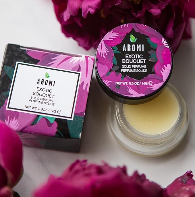 Aromi Solid Perfume | Floral Fragrance, Red Currant, Tuberose, Woodsy Scent, Vegan, Cruelty-free
