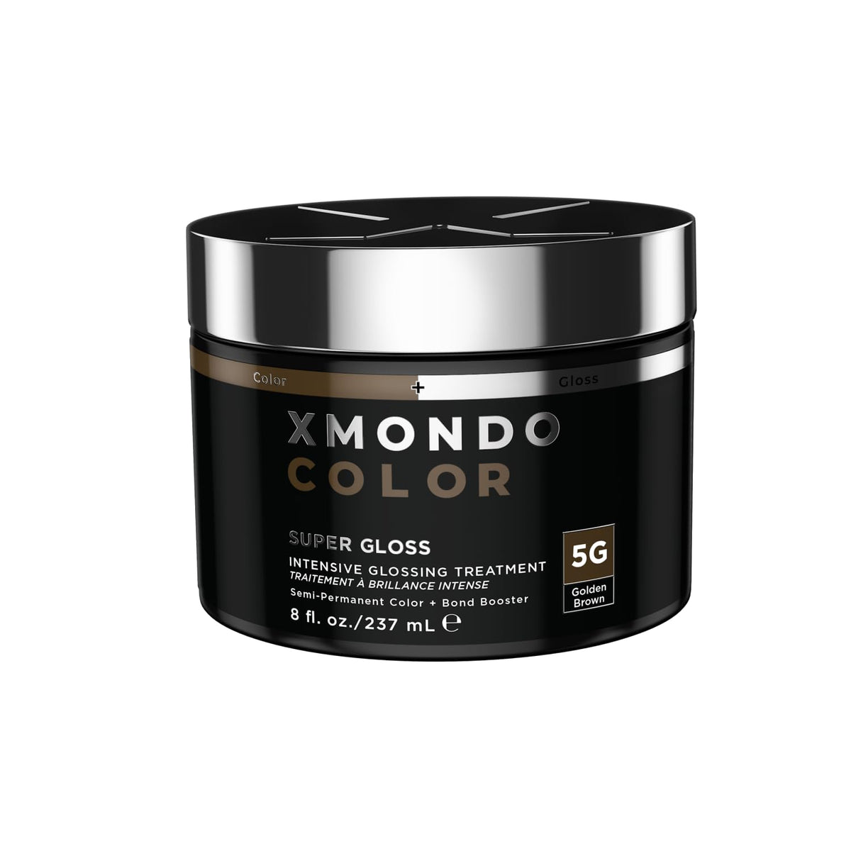 XMONDO Color Super Gloss Golden Brown Semi-Permanent Hair Dye, Vegan Formula Color Depositing Hair