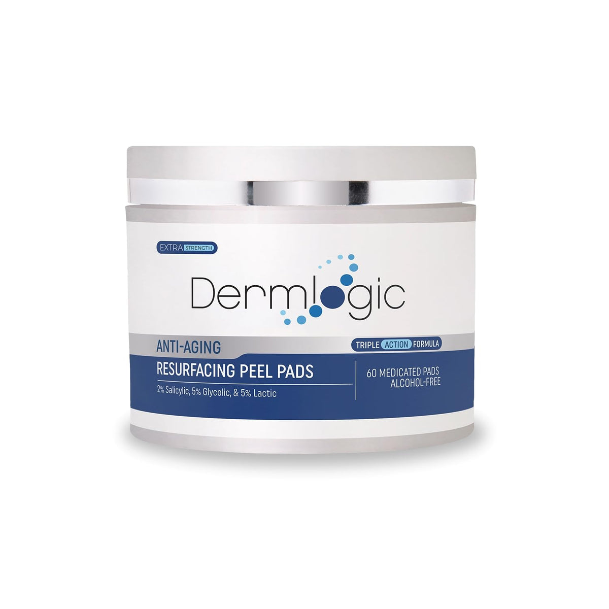 Anti Aging Resurfacing Peel Pads- Triple Action Chemical Peel Pads Combined with Glycolic, Lactic