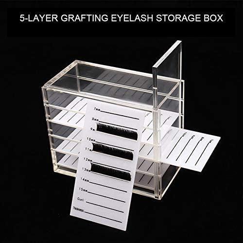Acrylic Cosmetic Storage Makeup Organizer Clear Eyelash Storage Box Eyelashes Glue Pallet Holders 5