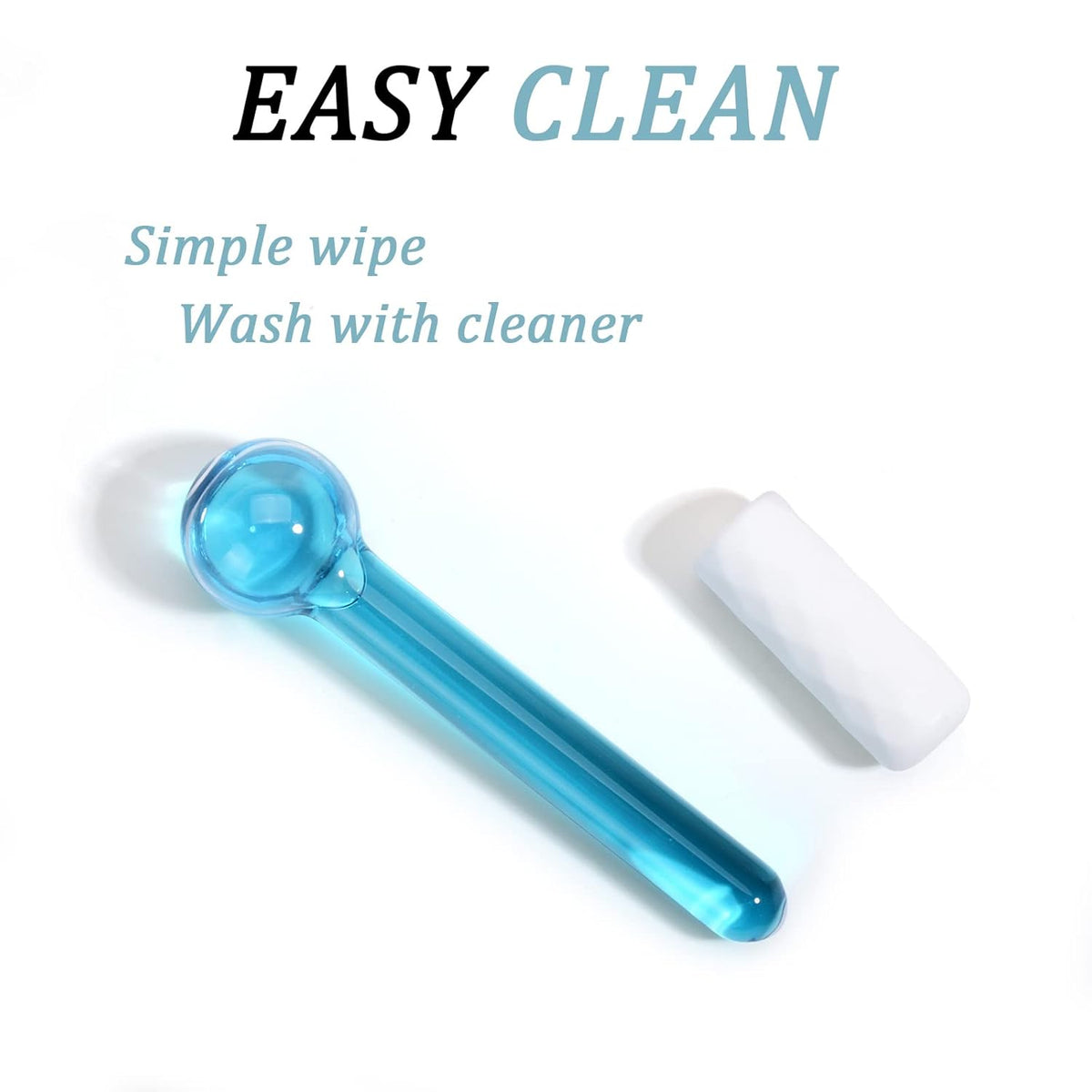 ICE Globes Small Balls for Eyes, 2 PCS Blue Facial Globes for Massage Tool, Facial Roller Cold Skin
