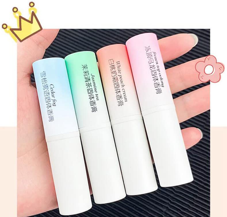 4PCS Solid Balm Sets Solid Portable Pocket Balm Perfume Perfect for Travel Use Natural Fragrance