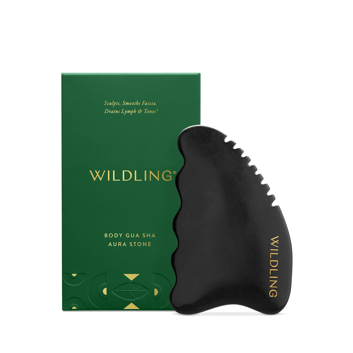 Wildling Aura Stone Gua Sha Body Stone I Body Massage Stone to Tighten, Tone, Sculpt + Smooth I