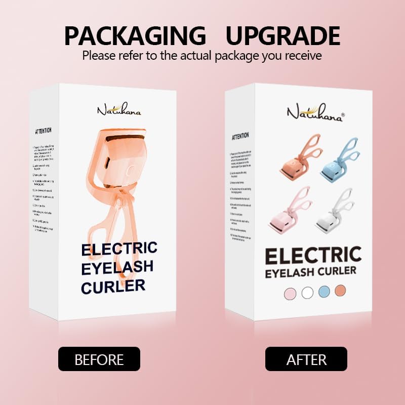 Heated Eyelash Curler with USB,Fast Heat up & 24H Long-Lasting,Rechargeable Electric Lash