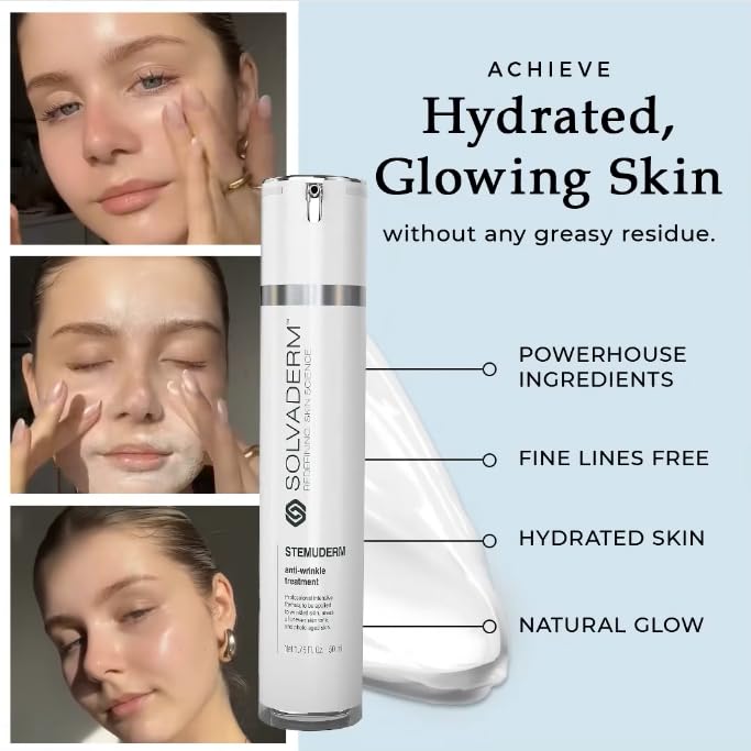 Stemuderm Face & Eye Cream - Anti Aging Skincare - Daily Moisturizer for Fine Lines, Wrinkles &