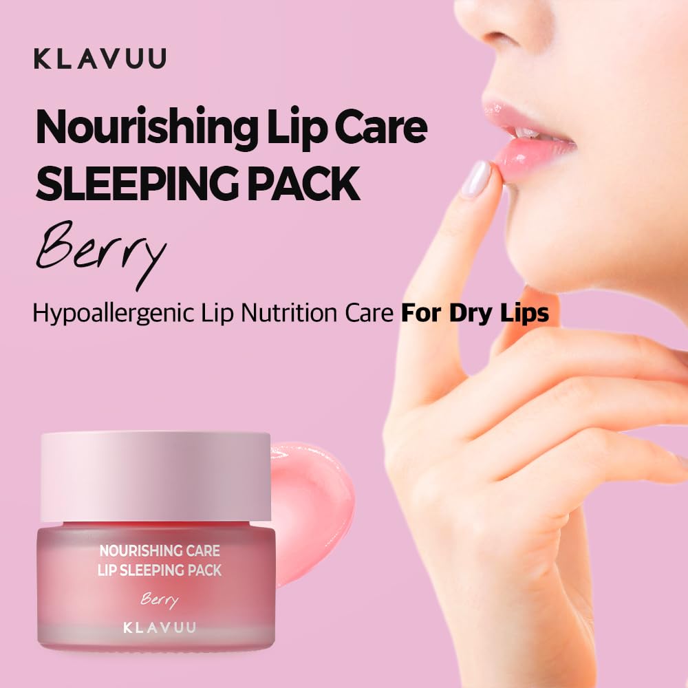Klavuu Lip Mask Sleeping Pack (0.7oz) – Overnight Deep Hydrating Korean Lip Balm Treatment for Very