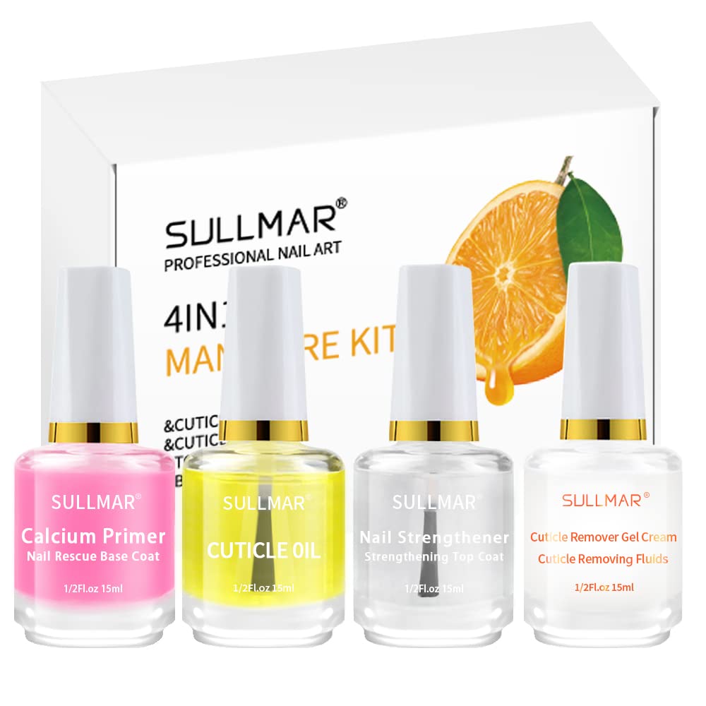 4in1 Nail Hardener Nail Strengthener Nail Rescue Calcium Primer for Thin Nails Growth Nail Repair