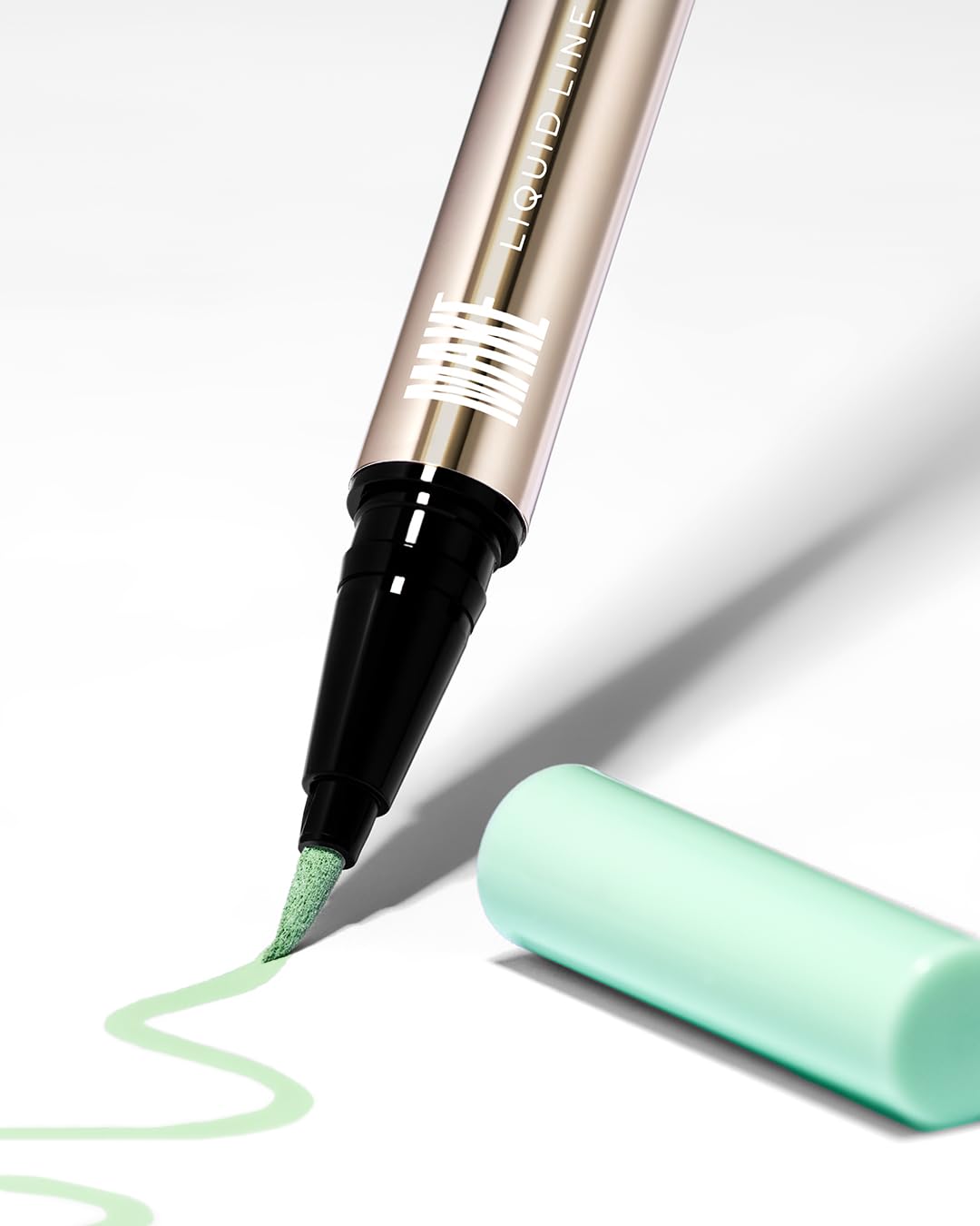 MAKE Beauty Liquid Line Waterproof Liquid Eyeliner Pen. Smudge-Proof Felt Tip for Precise