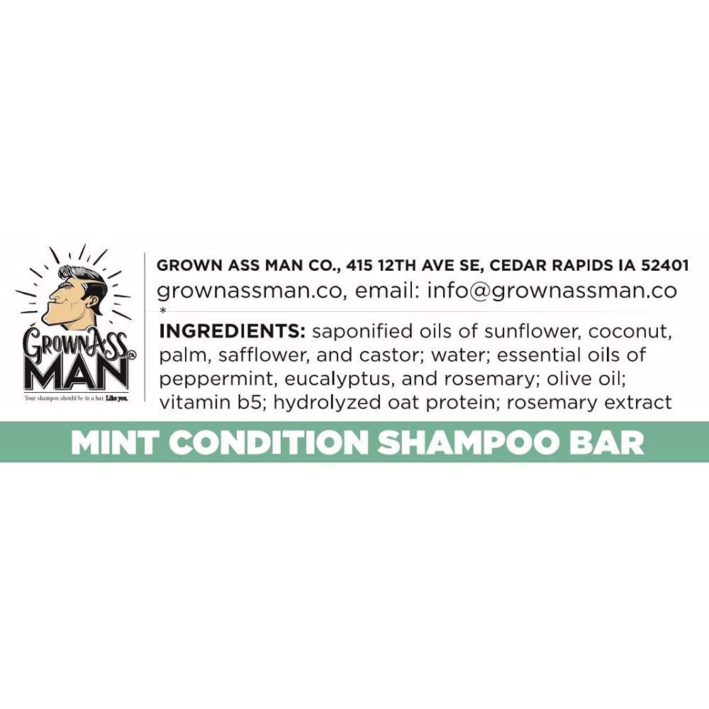 Solid Shampoo Bar Rich Lather 3 in 1: Hair, Beard & Body Wash - Plastic Free & Eco-Friendly