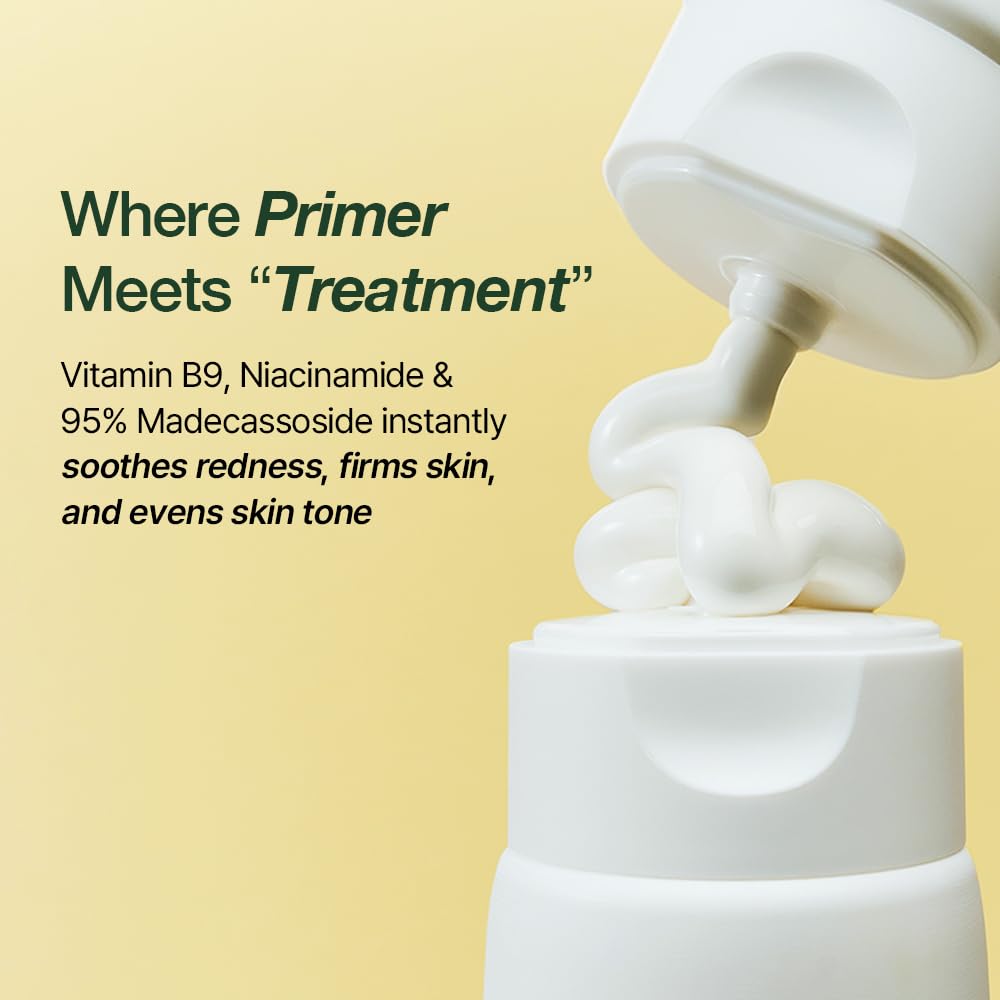 NDP Vitamin B9 Tone-up Cream, Silicone Free Face Primer for Pore Minimizing, 95% Pure Cica Extract