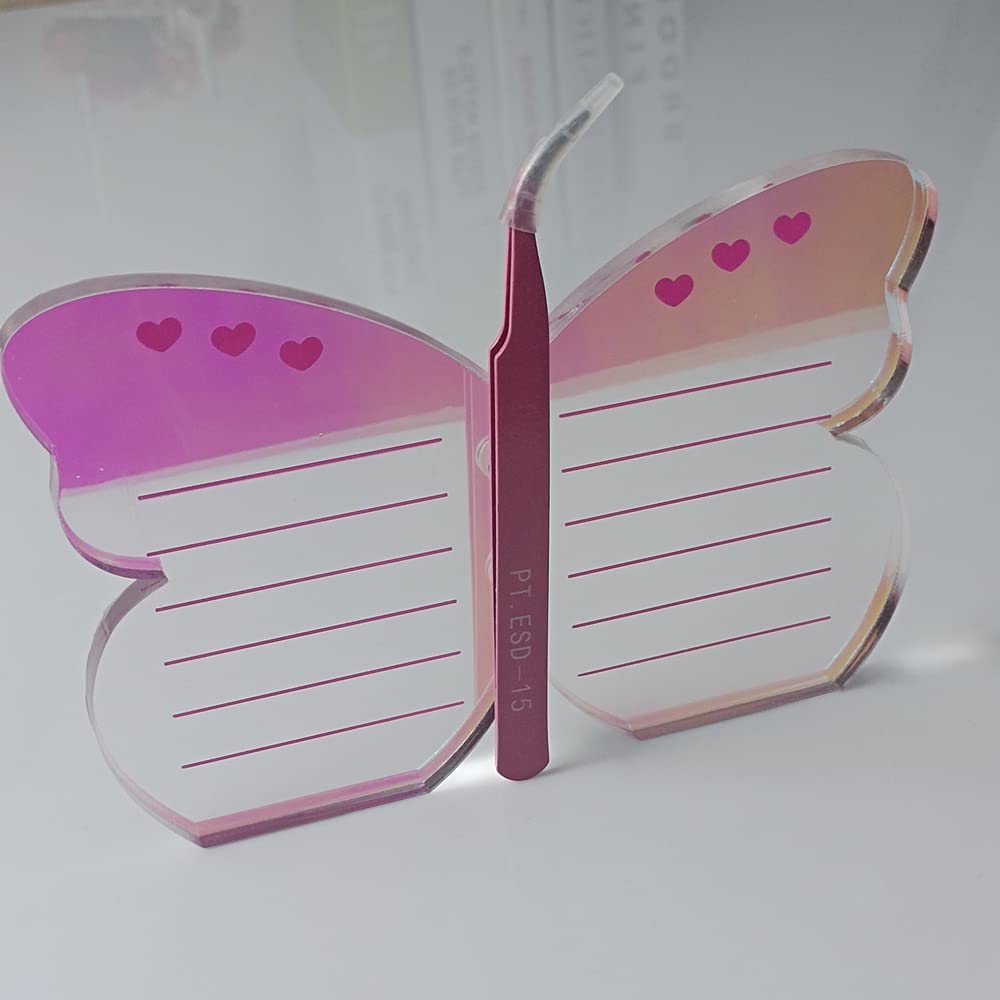 Grafting False Eyelash Acrylic Extension Pallet, Eyelash Extension Tweezers Plate Pad Makeup