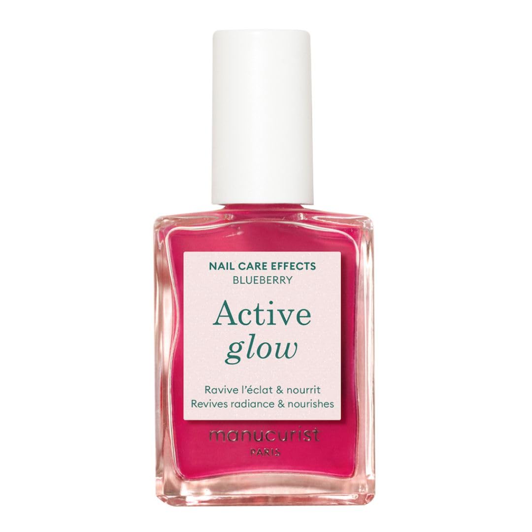 Manucurist Active Glow Blueberry All-in-One Perfecter Nail Polish & Care - No Lamp - Vegan & Made