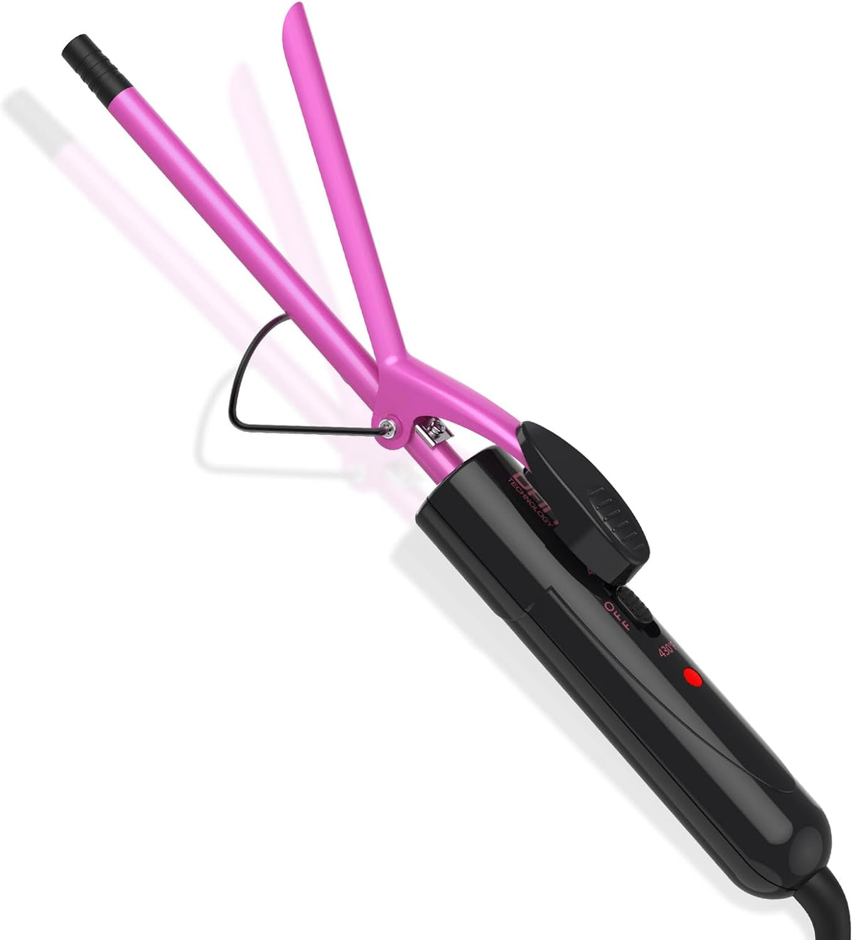 DAN Technology Small Ceramic Curling Wand with Adjustable Temperature for Tight Curls on Short &