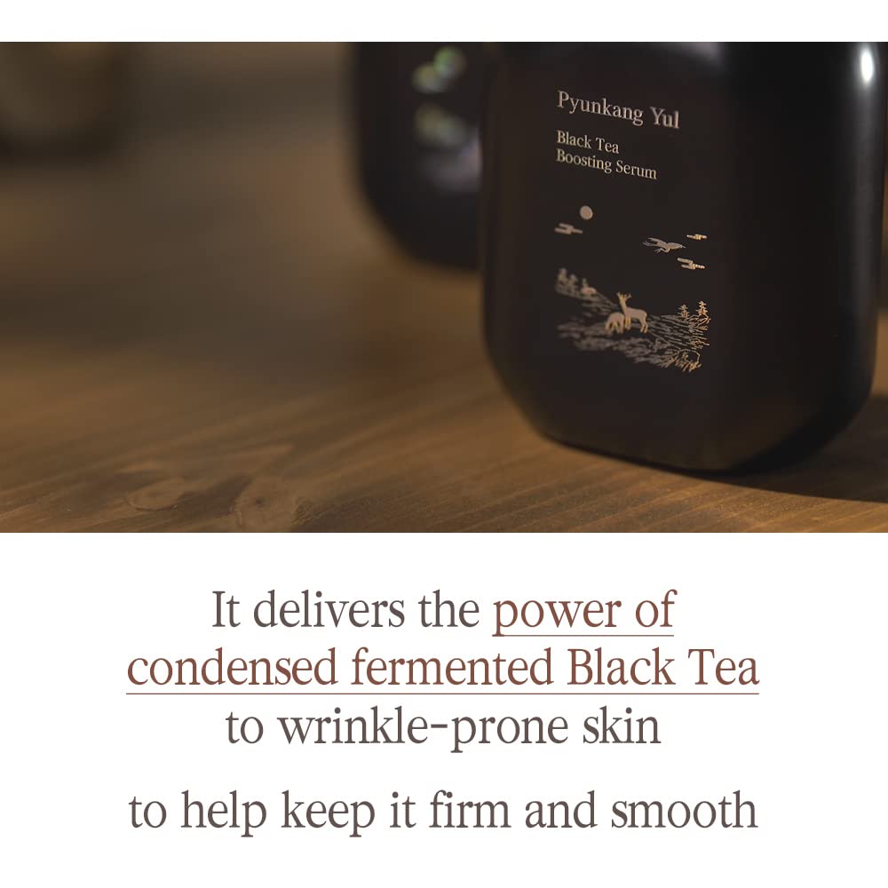 Pyunkang Yul PKY Black Tea Boosting Serum for Anti-aging, Condensed Nutrition for Fine Line Care